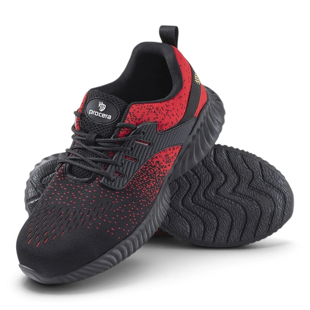 Sicherheitsschuhe Unisex Schwarz/Rot | PROCERA TEXO-FLY S1