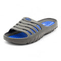 CKK SCHUHE graue Herren Badeschuhe mit blauem Fußbett-Akzent und ergonomischer Passform.