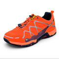CKK SCHUHE leichte orange Wanderschuhe mit Schnellschnürung und atmungsaktivem Mesh-Obermaterial für Herren