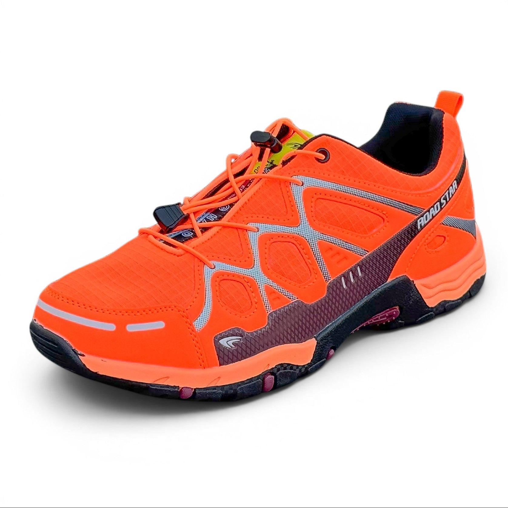 CKK SCHUHE leichte orange Wanderschuhe mit Schnellschnürung und atmungsaktivem Mesh-Obermaterial für Herren