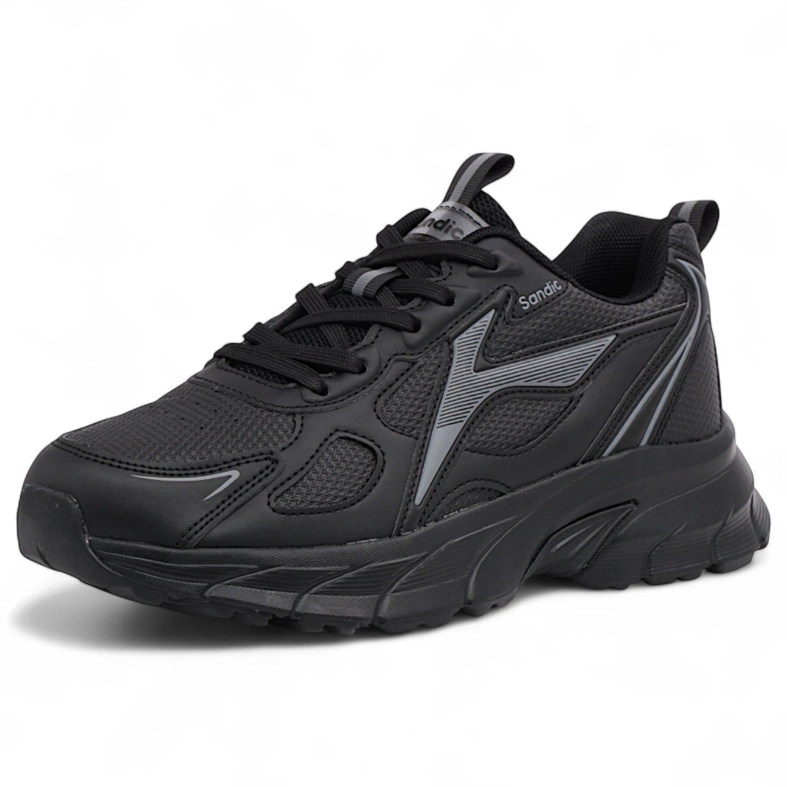 CKK SCHUHE schwarze Damen und Herren Sneaker aus Synthetik mit Textilfutter und EVA-Sohle, ideal für Alltag und Sport.