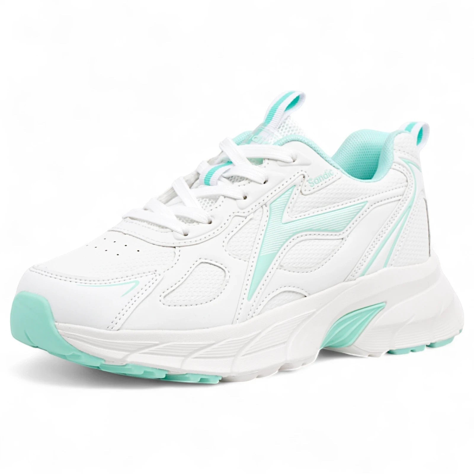 CKK SCHUHE weiss gruene Damen und Herren Sneaker aus Synthetik mit Textilfutter und EVA-Sohle, ideal für Alltag und Sport.