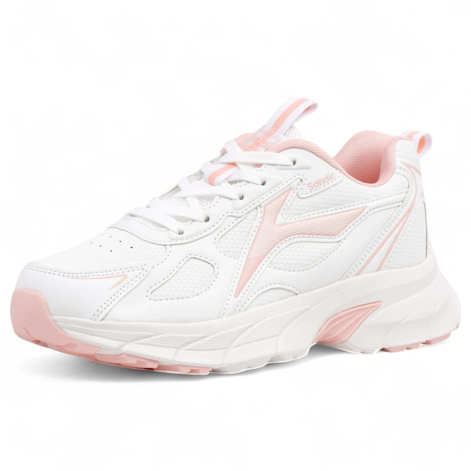 CKK SCHUHE weiss pinke Damen und Herren Sneaker aus Synthetik mit Textilfutter und EVA-Sohle, ideal für Alltag und Sport.