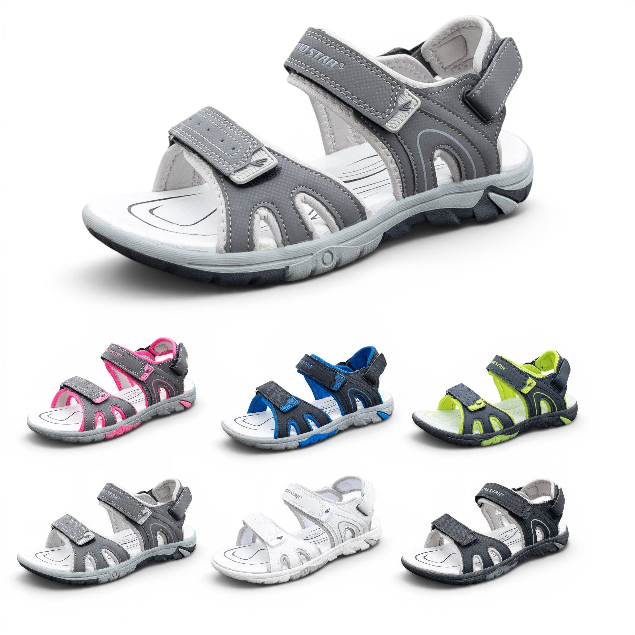 Trekking Sandalen Damen Herren Klettverschluss rutschfest Gr. 36-46